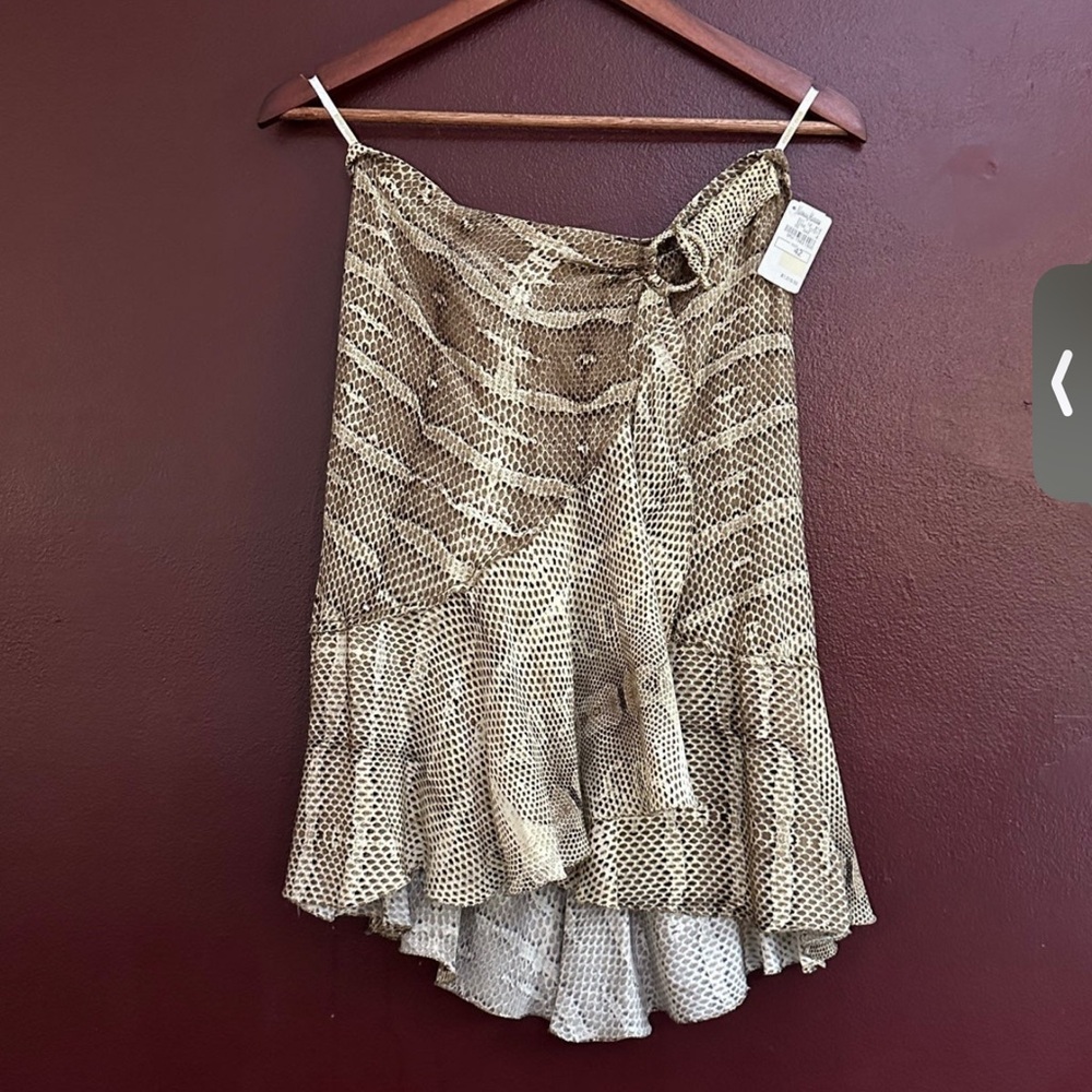 Roberto Cavalli Snake Print Wrap Skirt